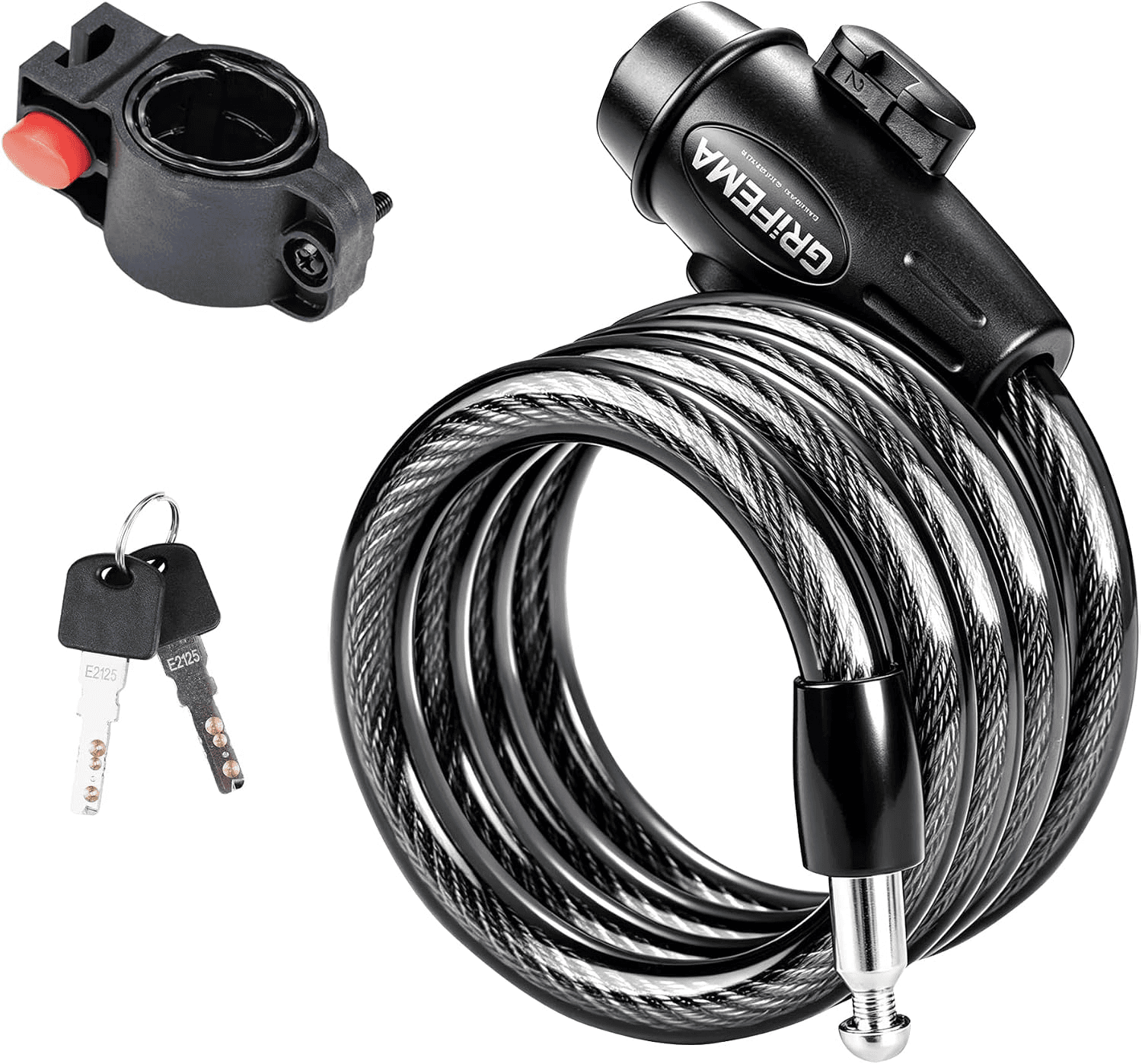 Antivol Chaîne à Code GRIFEMA GA1204-12 pour Vélo et Trottinette (120 cm)