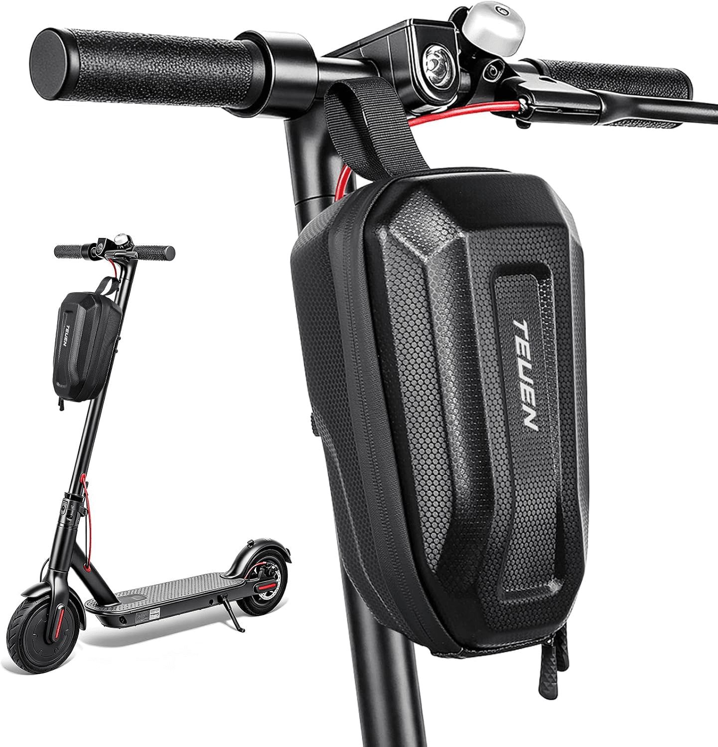 Sacoche de Guidon Rigide et Imperméable TEUEN pour Trottinette Électrique