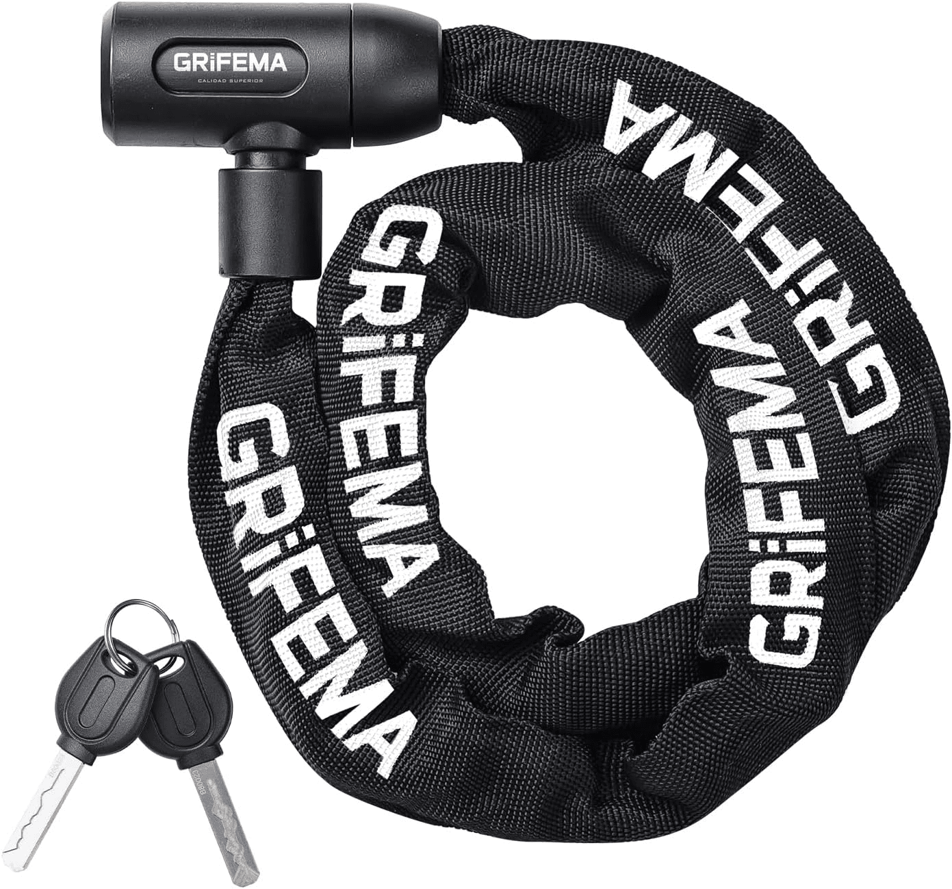 Antivol Chaîne Vélo et Trottinette GRIFEMA GA1201-12 avec Clé (120 cm