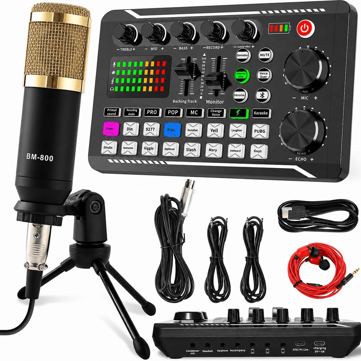 Kit Starter Podcast ALLWIN – Microphone à Condensateur