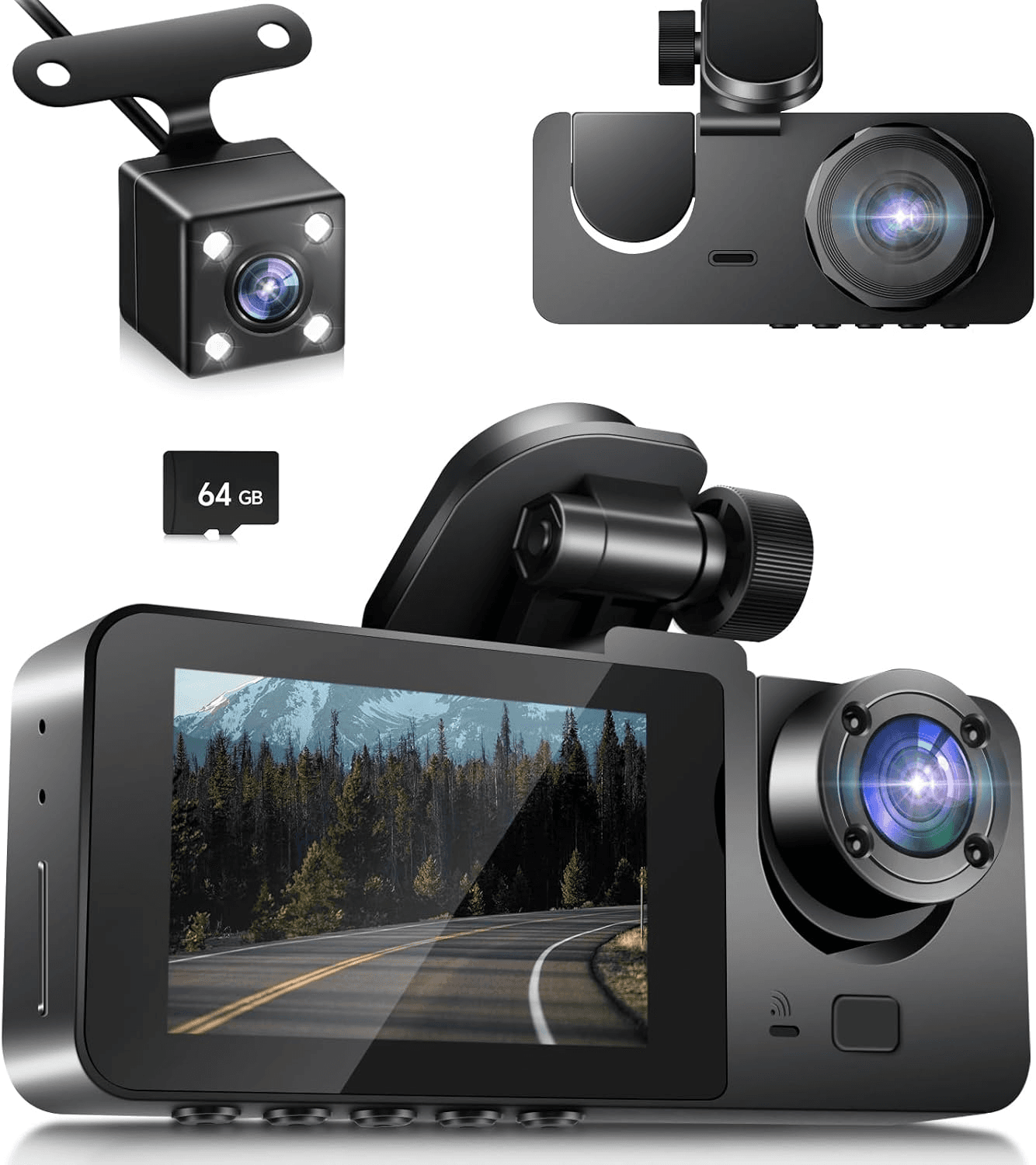 Dashcam Voiture Full HD 1080P avec Vision Nocturne